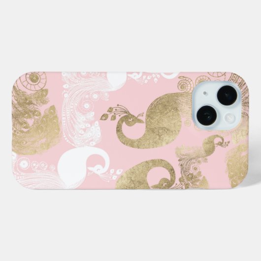 Coques Case-Mate iPhone Oiseau royal rose (Verso (horizontal))