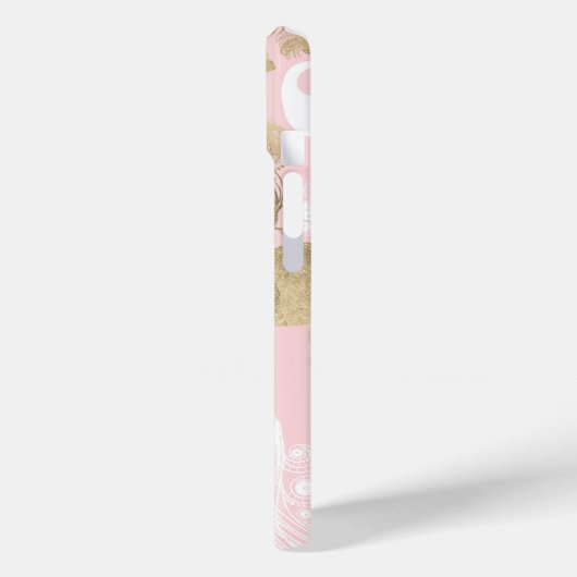 Coques Case-Mate iPhone Oiseau royal rose (Verso / Gauche)