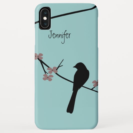 Coques Case-Mate iPhone Oiseau sur une branche de fleur (Dos)
