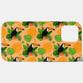 Coques Case-Mate iPhone Oiseau tropical Toucan Motif sans couture (Verso (horizontal))