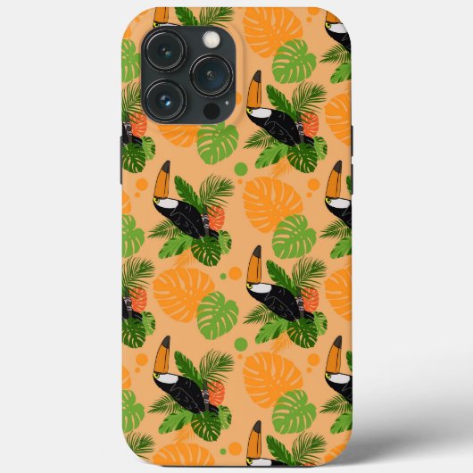 Coques Case-Mate iPhone Oiseau tropical Toucan Motif sans couture (Verso)