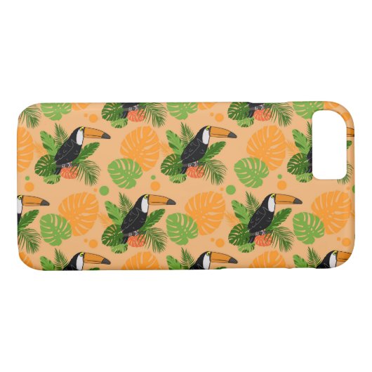 Coques Case-Mate iPhone Oiseau tropical Toucan Motif sans couture (Dos (Horizontal))