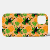 Coques Case-Mate iPhone Oiseau tropical Toucan Motif sans couture (Verso (horizontal))
