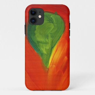 Coque Case-Mate Pour iPhone Oiseau vert avec amour coulant autour de lui