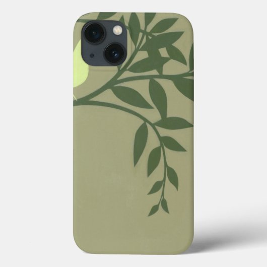 Coques Case-Mate iPhone Oiseau vert perché sur une branche verte (Verso)