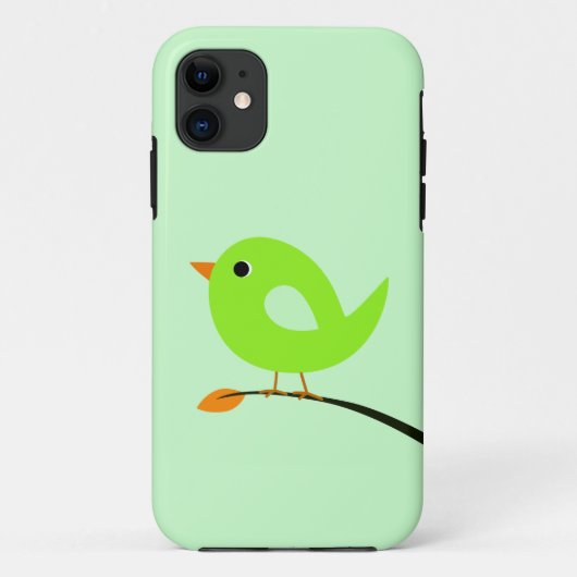 Coques Case-Mate iPhone Oiseau vert sur la branche (Dos)