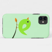 Coques Case-Mate iPhone Oiseau vert sur la branche (Dos (Horizontal))