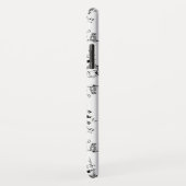 Coques Case-Mate iPhone Oiseaux adorables ours et noir et blanc de motif (Dos/Droite)