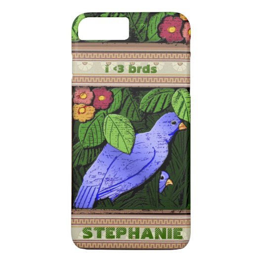 Coques Case-Mate iPhone Oiseaux artisanaux - Personnalisé (Dos)