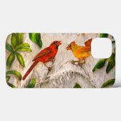 Coques Case-Mate iPhone Oiseaux cardinaux - Chant d'amour (Verso (horizontal))