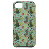 Coques Case-Mate iPhone Oiseaux Chats Et Fleurs Rétro Petit Motif (Dos)