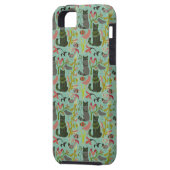 Coques Case-Mate iPhone Oiseaux Chats Et Fleurs Rétro Petit Motif (Dos gauche)