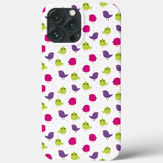 Coques Case-Mate iPhone Oiseaux colorés mignons (Verso)