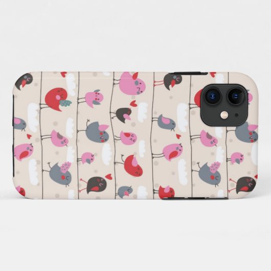 Coques Case-Mate iPhone Oiseaux dans l'amour (Dos (Horizontal))