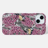 Coques Case-Mate iPhone Oiseaux dans le jardin lilas rose (Verso (horizontal))