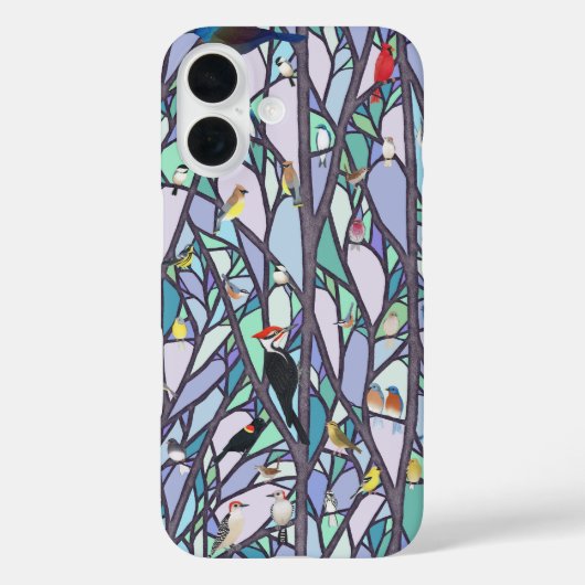 Coques Case-Mate iPhone oiseaux dans le vitrail (Verso)