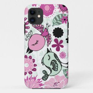 Coque iPhone 11 oiseaux de griffonnage