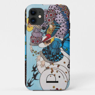 COQUE iPhone 11  OISEAUX DE PRINTEMPS / MONOGRAMME DE CONCEPTEUR DE