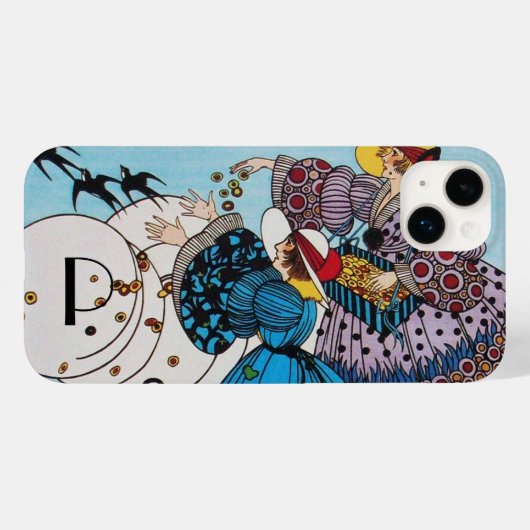 COQUES Case-Mate iPhone OISEAUX DE PRINTEMPS / MONOGRAMME DE CONCEPTEUR DE (Verso (horizontal))