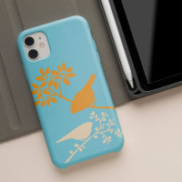 Oiseaux d'Orange et d'Aqua et baies