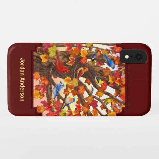 Coques Case-Mate iPhone Oiseaux en automne Maple Tree Red (Dos (Horizontal))