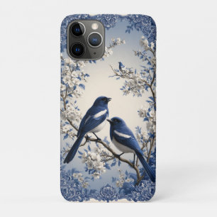 Case-Mate iPhone Case Oiseaux et Fleurs de Chinoiserie Bleu et Blanc