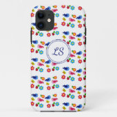 Coques Case-Mate iPhone Oiseaux et fleurs printemps motif blanc (Dos)
