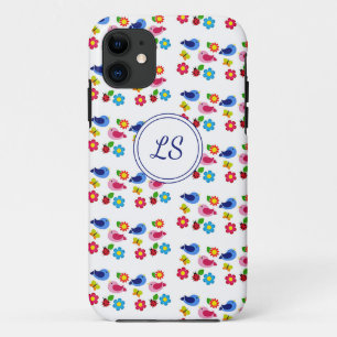 Case-Mate iPhone Case Oiseaux et fleurs printemps motif blanc