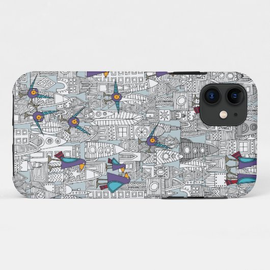 Coques Case-Mate iPhone oiseaux et fusées (Dos (Horizontal))