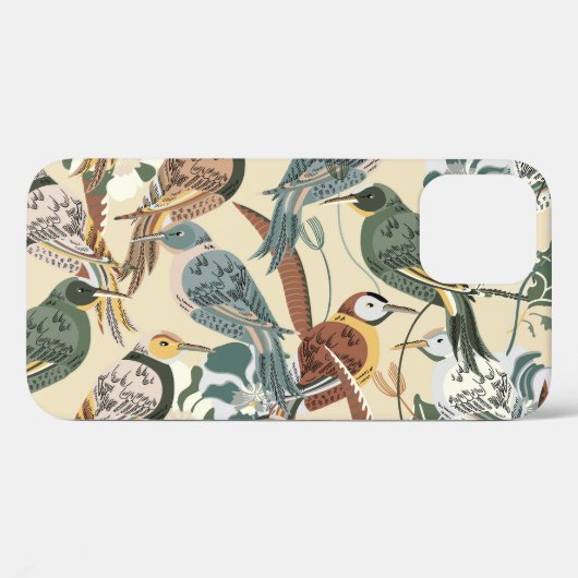 Coques Case-Mate iPhone Oiseaux exotiques : Impression Tropicale Sans Mer. (Verso (horizontal))