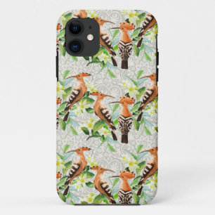 Coques Pour iPhone Oiseaux exotiques sur la dentelle