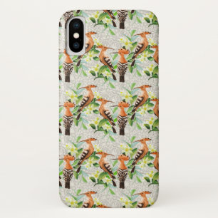Coques Pour iPhone Oiseaux exotiques sur la dentelle