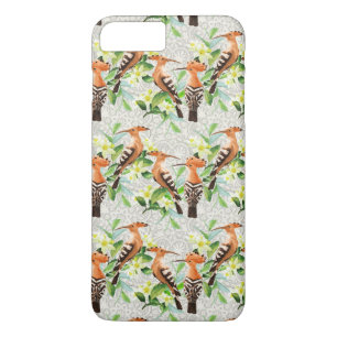 Coque iPhone 7 Plus Oiseaux exotiques sur la dentelle