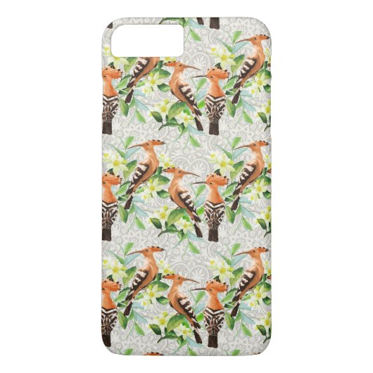 Coques Case-Mate iPhone Oiseaux exotiques sur la dentelle (Dos)