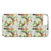 Coques Case-Mate iPhone Oiseaux exotiques sur la dentelle (Dos (Horizontal))