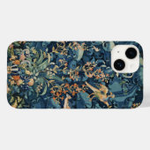 Coques Case-Mate iPhone OISEAUX, FLEURS ET FEUILLES DE CABBAGE, Bleu (Verso (horizontal))
