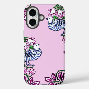 Coques iPhone 16 Oiseaux folkloriques Fleurs Acorns