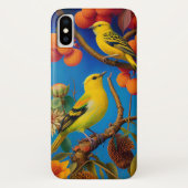 Coques Case-Mate iPhone Oiseaux jaunes sur une branche d'arbre (Dos)