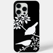 Coques Case-Mate iPhone Oiseaux noirs et blancs modernes (Verso)