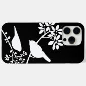 Coques Case-Mate iPhone Oiseaux noirs et blancs modernes (Verso (horizontal))