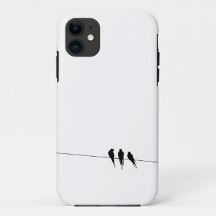 Coques Pour iPhone Oiseaux noirs sur un fil