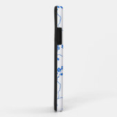 Coques Case-Mate iPhone Oiseaux sur Impression Bleue de Cerisiers en Fleur (Dos/Droite)