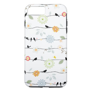 Coques Pour iPhone Oiseaux sur vignes à fleurs