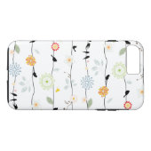 Coques Case-Mate iPhone Oiseaux sur vignes à fleurs (Dos (Horizontal))