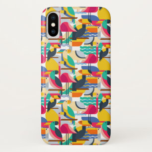 Coque Case-Mate Pour iPhone Oiseaux tropicaux géométriques