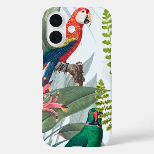 Coques Case-Mate iPhone Oiseaux tropicaux Perroquets et feuillage (Verso)