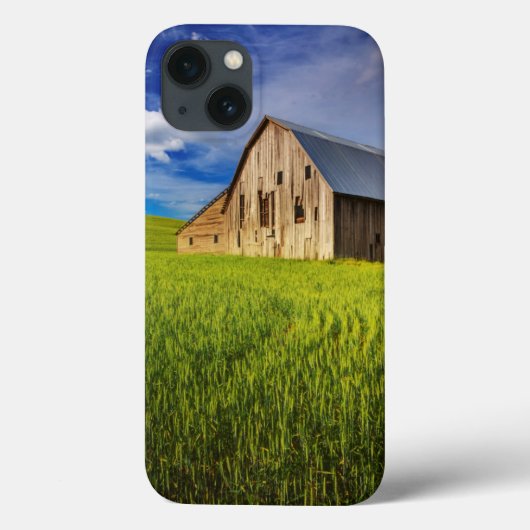 Coques Case-Mate iPhone Old Barn Surrounded by Spring Wheat Field 1 (Verso)