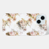 Coques Case-Mate iPhone Old fashioned soft rose pink bouquet pattern flora (Verso (horizontal))