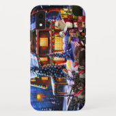 Coques Case-Mate iPhone Old Man Santa Claus and Reindeer (Dos)
