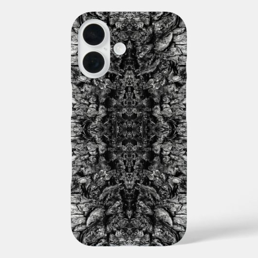 Coques Case-Mate iPhone Old Tree Bark Black And White Photo Pattern Design (Verso)